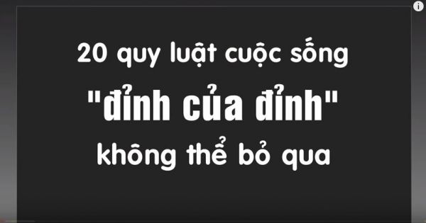 20 quy luật cuộc sống 