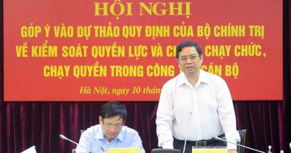 Chấm dứt tình tình trạng chạy chức, chạy quyền