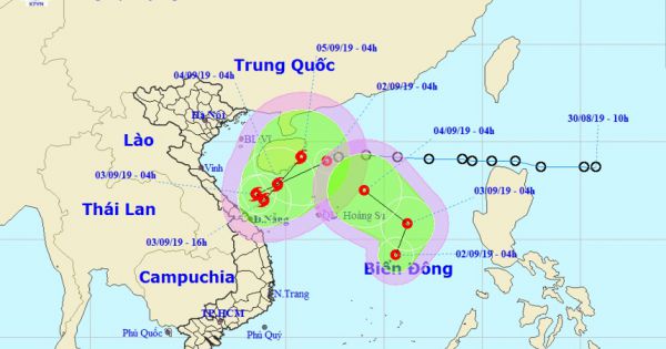 Hai áp thấp nhiệt đới đang cùng xuất hiện trên Biển Đông