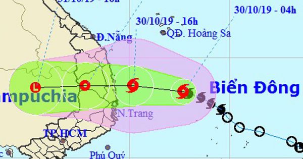 Bão Matmo hướng vào Quảng Ngãi - Khánh Hòa