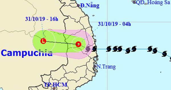 Bão Matmo suy yếu thành áp thấp nhiệt đới