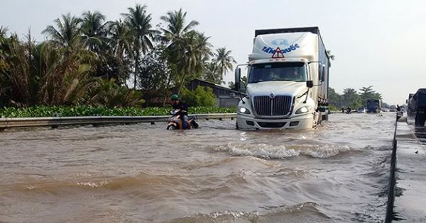 26 điểm ngập trên quốc lộ 1 về miền Tây