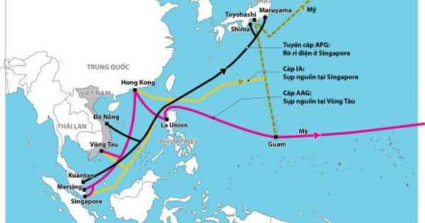 Cáp quang biển AAG được sửa xong trước tết