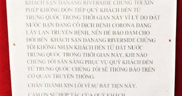 Khách sạn dán thông báo không nhận khách Trung Quốc: Sở Du lịch đề nghị gỡ bỏ