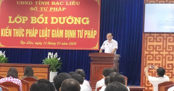 Bạc Liêu: Khai giảng Lớp Bồi dưỡng Kiến thức Pháp luật Giám định Tư pháp