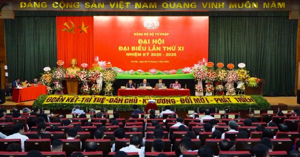 Đảng bộ Bộ Tư pháp long trọng tổ chức Đại hội đại biểu lần thứ XI nhiệm kỳ 2020 - 2025