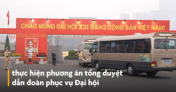 Hơn 200 ô tô tham gia tổng duyệt dẫn đoàn đại hội Đảng XIII