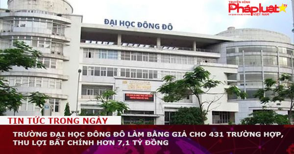 Trường Đại học Đông Đô làm bằng giả cho 431 trường hợp, thu lợi bất chính hơn 7,1 tỷ đồng