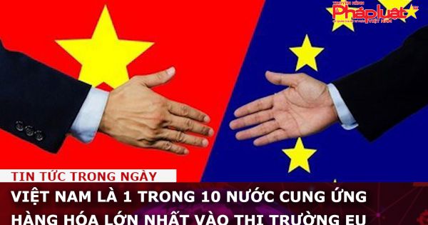 Việt Nam là 1 trong 10 nước cung ứng hàng hóa lớn nhất vào thị trường EU