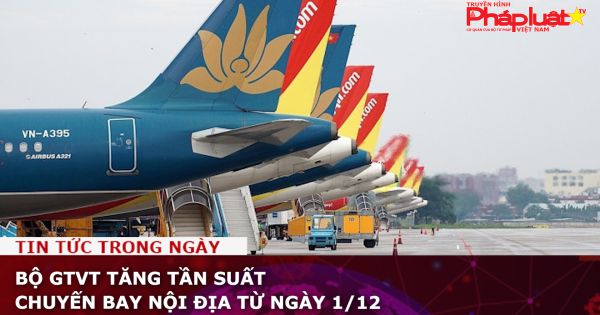 Bộ GTVT tăng tần suất chuyến bay nội địa từ ngày 1/12