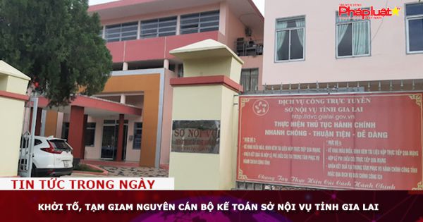 Khởi tố, tạm giam nguyên cán bộ kế toán Sở Nội vụ tỉnh Gia Lai