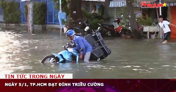 Ngày 5/1, TP.HCM đạt đỉnh triều cường