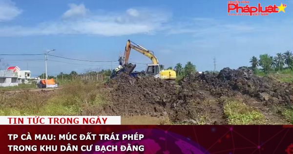 TP Cà Mau: Múc đất trái phép trong khu dân cư Bạch Đằng