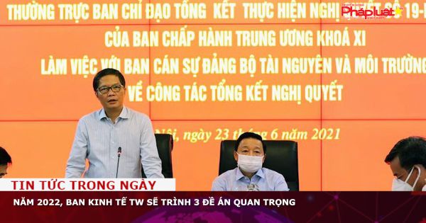 Năm 2022, Ban Kinh tế TW sẽ trình 3 đề án quan trọng