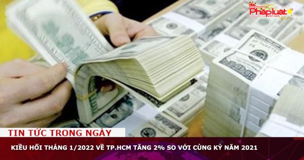 Kiều hối tháng 1/2022 về TP.HCM tăng 2% so với cùng kỳ năm 2021