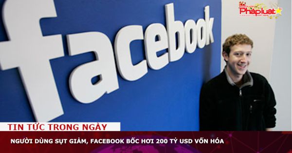 Người dùng sụt giảm, Facebook bốc hơi 200 tỷ USD vốn hóa