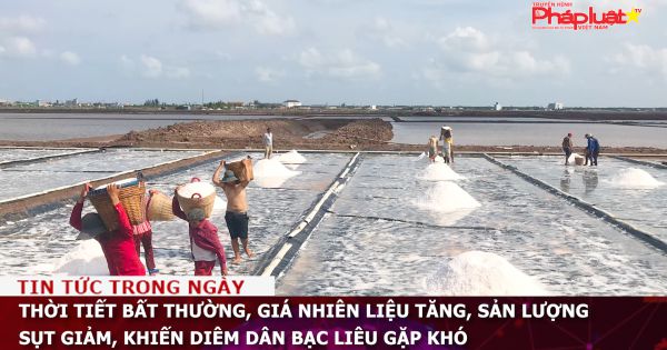 Thời tiết bất thường, giá nhiên liệu tăng, sản lượng sụt giảm, khiến diêm dân Bạc Liêu gặp khó