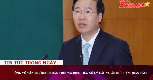 Ông Võ Văn Thưởng: Khẩn trương điều tra, xử lý các vụ án dư luận quan tâm