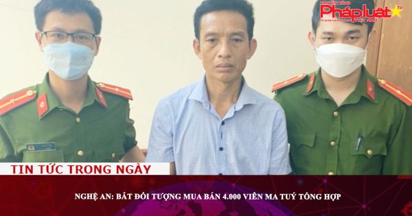 Nghệ An: Bắt đối tượng mua bán 4.000 viên ma tuý tổng hợp