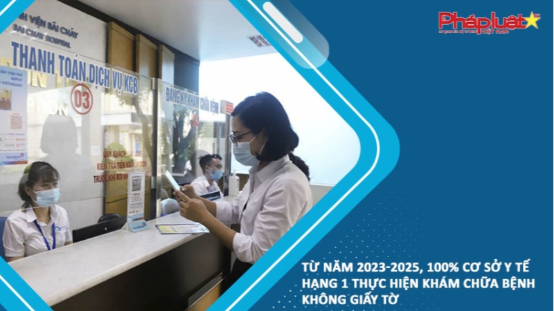 Từ năm 2023-2025, 100% cơ sở y tế hạng 1 thực hiện khám chữa bệnh không giấy tờ