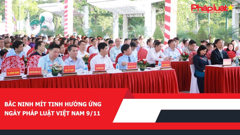 Bắc Ninh mít tinh hưởng ứng Ngày Pháp luật Việt Nam 9/11