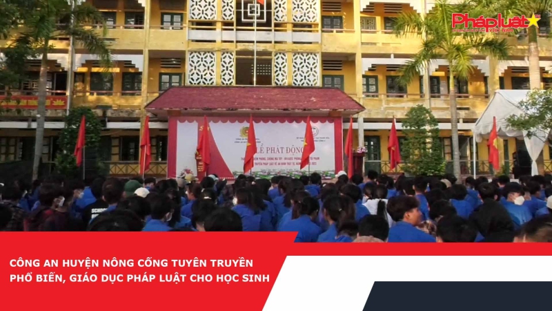 Công an huyện Nông Cống tuyên truyền phổ biến, giáo dục pháp luật cho học sinh