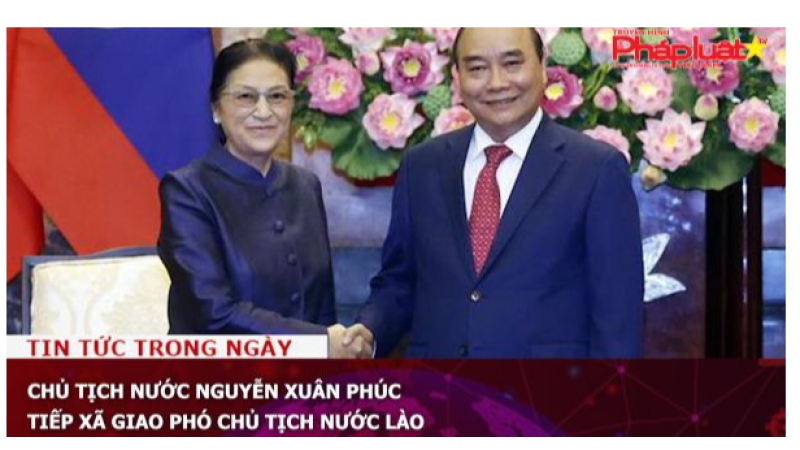 Chủ tịch nước Nguyễn Xuân Phúc tiếp xã giao Phó Chủ tịch nước Lào