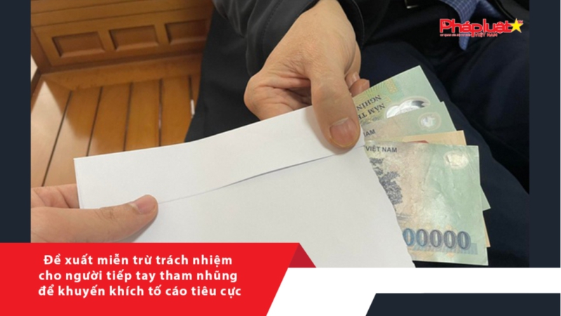 Đề xuất miễn trừ trách nhiệm cho người tiếp tay tham nhũng để khuyến khích tố cáo tiêu cực