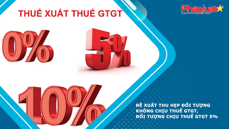 Đề xuất thu hẹp đối tượng không chịu thuế GTGT, đối tượng chịu thuế GTGT 5%